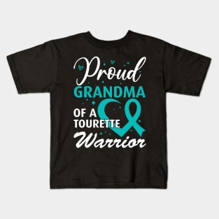 Tourette Syndrome Awareness Proud Grandma Tourette Warrior Kids T-Shirt